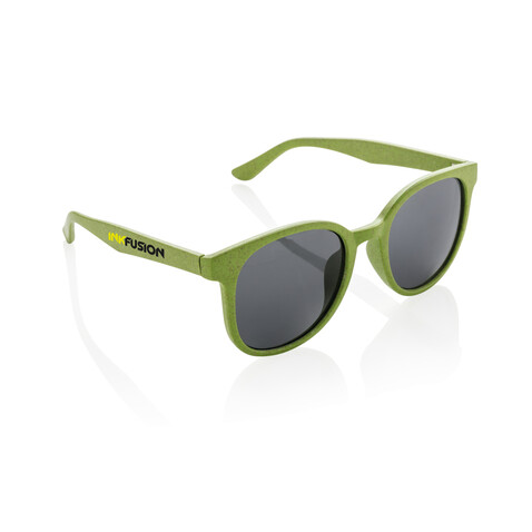 Weizenstroh Sonnenbrille grün bedrucken, Art.-Nr. P453.917