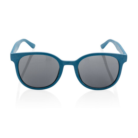 Weizenstroh Sonnenbrille blau bedrucken, Art.-Nr. P453.915