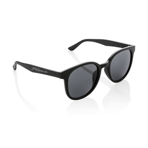 Weizenstroh Sonnenbrille schwarz bedrucken, Art.-Nr. P453.911