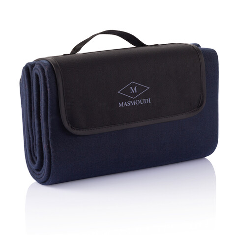 Picknickdecke navy blau bedrucken, Art.-Nr. P459.095