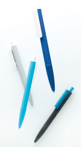 X3-Stift mit Smooth-Touch navy blau, weiß bedrucken, Art.-Nr. P610.969