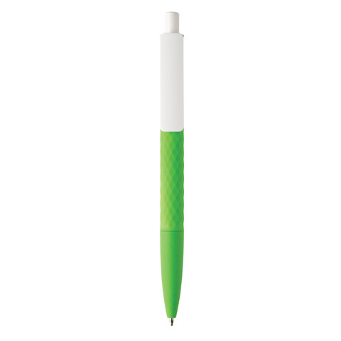 X3-Stift mit Smooth-Touch grün, weiß bedrucken, Art.-Nr. P610.967