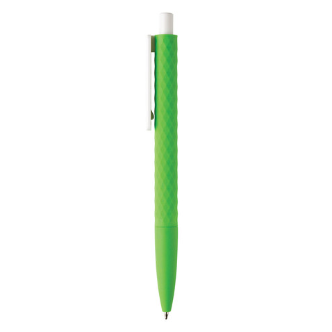 X3-Stift mit Smooth-Touch grün, weiß bedrucken, Art.-Nr. P610.967