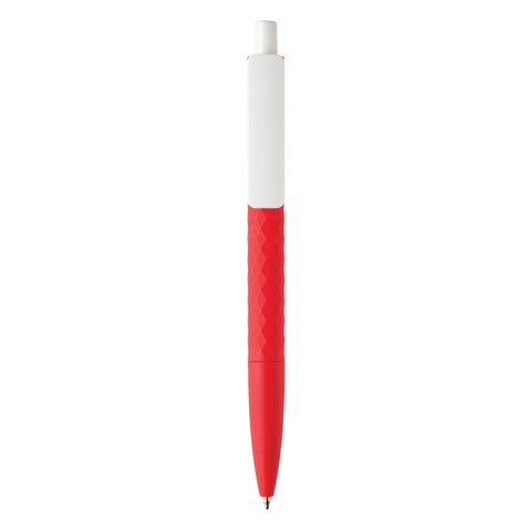 X3-Stift mit Smooth-Touch rot, weiß bedrucken, Art.-Nr. P610.964