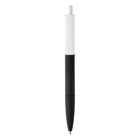 X3-Stift mit Smooth-Touch schwarz, weiß bedrucken, Art.-Nr. P610.961