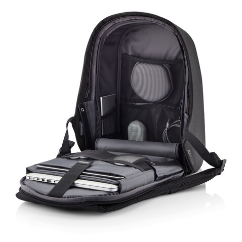 Bobby Hero Regular Anti-Diebstahl-Rucksack anthrazit, grau bedrucken, Art.-Nr. P705.291
