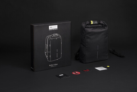 Urban Lite Anti-Diebstahl-Rucksack anthrazit bedrucken, Art.-Nr. P705.501