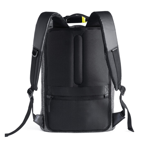 Urban schnitthemmender Anti-Diebstahl-Rucksack grau, schwarz bedrucken, Art.-Nr. P705.642