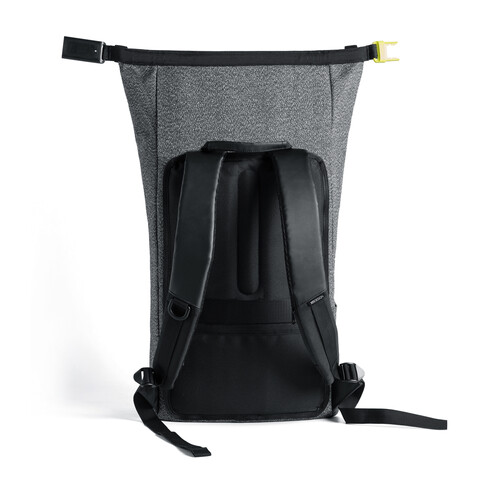 Urban schnitthemmender Anti-Diebstahl-Rucksack grau, schwarz bedrucken, Art.-Nr. P705.642