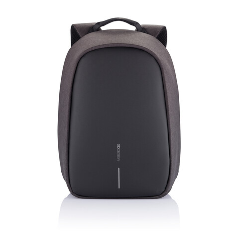 Bobby Hero Small Anti-Diebstahl-Rucksack schwarz, grau bedrucken, Art.-Nr. P705.701