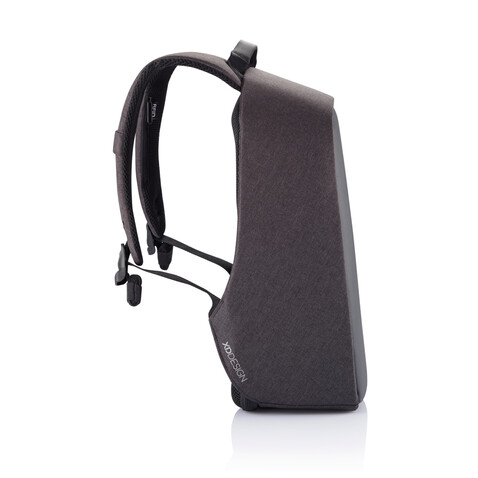 Bobby Hero Small Anti-Diebstahl-Rucksack schwarz, grau bedrucken, Art.-Nr. P705.701