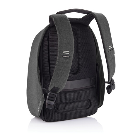 Bobby Hero XL Anti-Diebstahl-Rucksack schwarz, grau bedrucken, Art.-Nr. P705.711