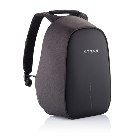 Bobby Hero XL Anti-Diebstahl-Rucksack schwarz, grau bedrucken, Art.-Nr. P705.711