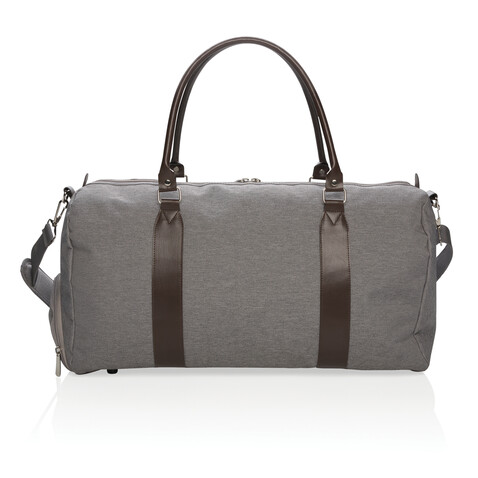Wochenendtasche mit USB A-Ausgang grau bedrucken, Art.-Nr. P707.052 Wochenendtasche mit USB A-Ausgang grau bedrucken, Art.-Nr. P707.052