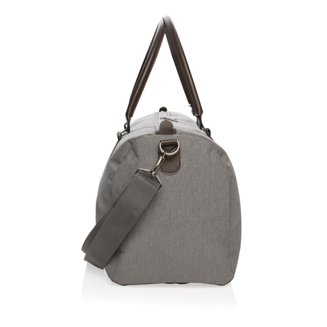 Wochenendtasche mit USB A-Ausgang grau bedrucken, Art.-Nr. P707.052 Wochenendtasche mit USB A-Ausgang grau bedrucken, Art.-Nr. P707.052