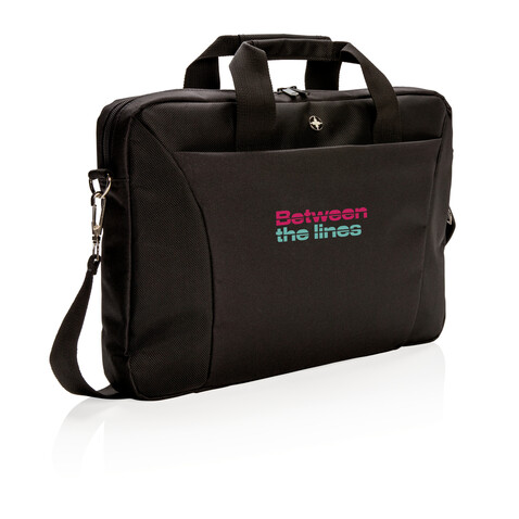 15,4” Laptoptasche schwarz bedrucken, Art.-Nr. P732.210