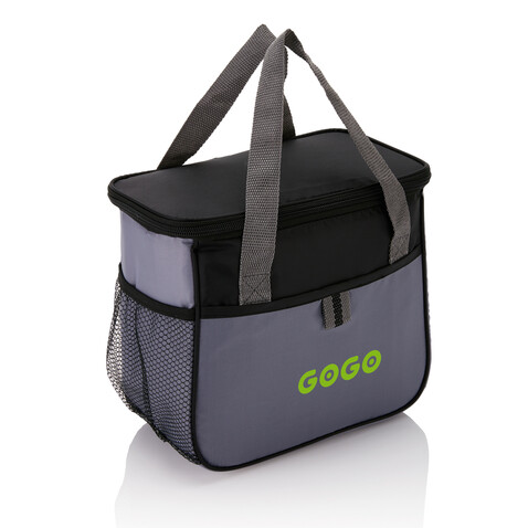 Basic Kühltasche schwarz, grau bedrucken, Art.-Nr. P733.031