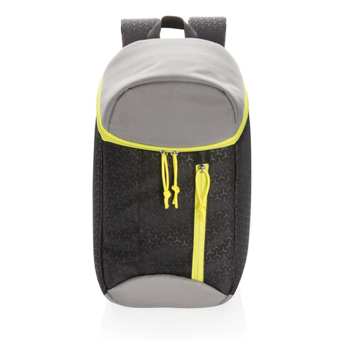 Kühlrucksack 10L schwarz, limone bedrucken, Art.-Nr. P733.071