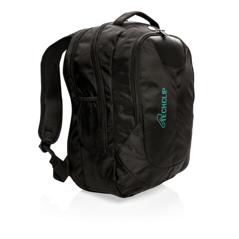 Outdoor Laptop Rucksack schwarz bedrucken, Art.-Nr. P742.010