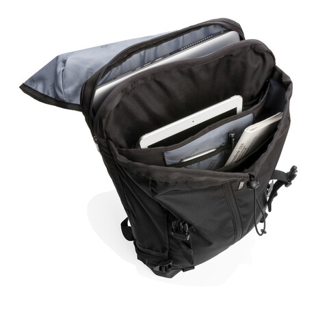 17” Outdoor Laptop Rucksack schwarz bedrucken, Art.-Nr. P762.100