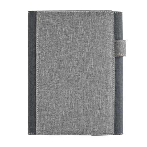 A5 Deluxe-Design Notizbuch-Cover grau bedrucken, Art.-Nr. P773.082