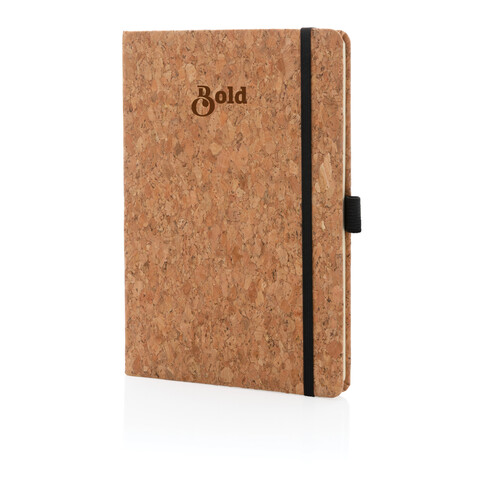 Kork Hardcover Notizbuch A5 braun bedrucken, Art.-Nr. P774.249