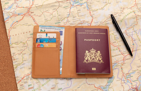 Kork RFID Passport-Cover braun bedrucken, Art.-Nr. P820.459