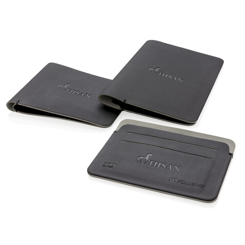 Quebec RFID Kartenhalter schwarz, grau bedrucken, Art.-Nr. P820.671