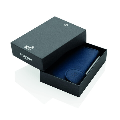 C-Secure RFID Kartenhalter und Geldbörse blau bedrucken, Art.-Nr. P850.515