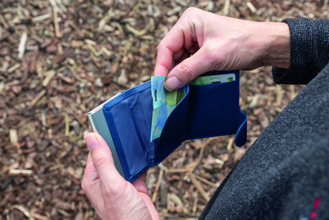 C-Secure RFID Kartenhalter und Geldbörse blau bedrucken, Art.-Nr. P850.515