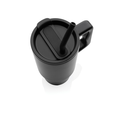 Embrace Deluxe Becher aus RCS recyceltem Edelstahl 900ml schwarz bedrucken, Art.-Nr. P437.3001