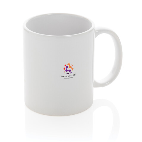 Basic Keramiktasse, 350ml weiß, weiß bedrucken, Art.-Nr. P434.013