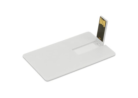 4GB USB-Kreditkarte - Weiss bedrucken, Art.-Nr. LT26302-N0001