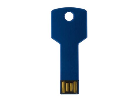 8GB USB-Stick Schlüssel - Dunkelblau bedrucken, Art.-Nr. LT26903-N0010