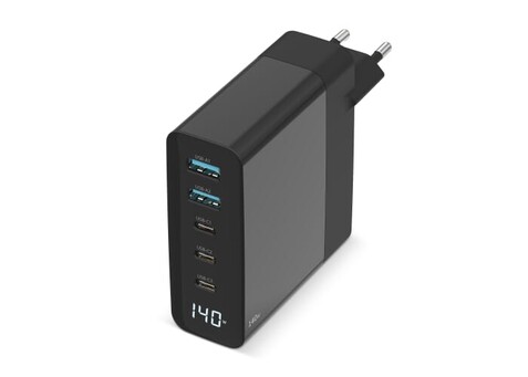 CH-1003 140W GaN Power Delivery Wall Charger - Schwarz bedrucken, Art.-Nr. LT40602-N0002