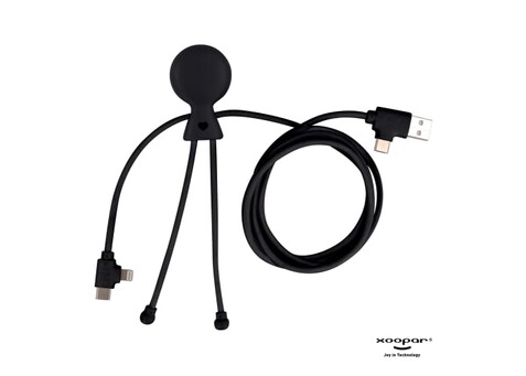 2089 | Xoopar Mr. Bio Long Power Delivery Cable with data transfer - Schwarz bedrucken, Art.-Nr. LT41007-N0002