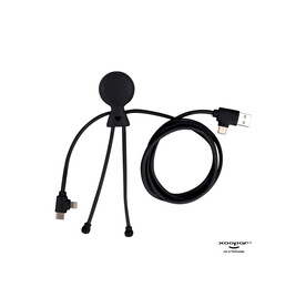 2089 | Xoopar Mr. Bio Long Power Delivery Cable with data transfer - Schwarz bedrucken, Art.-Nr. LT41007-N0002