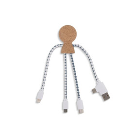 Xoopar Mr. Bio Cork Charging Cable - Natur bedrucken, Art.-Nr. LT41017-N0094