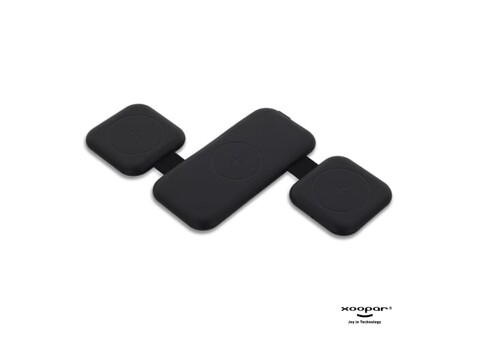 3188 | Xoopar Trafold 3 Wireless charger 15W - Schwarz bedrucken, Art.-Nr. LT41505-N0002 3188 | Xoopar Trafold 3 Wireless charger 15W - Schwarz bedrucken, Art.-Nr. LT41505-N0002