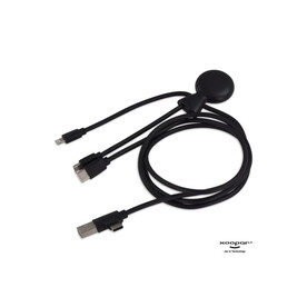 3199 | Xoopar Mr. Bio Powerbank and cable pack 7.000mAh - Schwarz bedrucken, Art.-Nr. LT41713-N0002