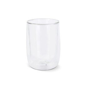 Doppelwandiges Kaffeeglas Marian 320 ml - Transparent bedrucken, Art.-Nr. LT50551-N0004
