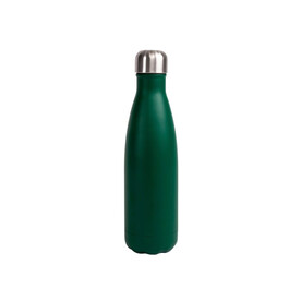 Sagaform Nils Stahlflasche Pulverbeschichtet 500 ml - Dunkelgrün bedrucken, Art.-Nr. LT52029-N0030