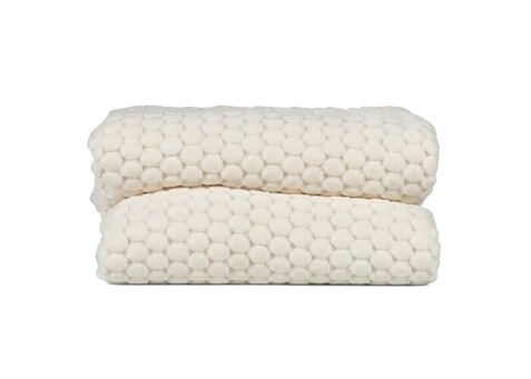 Sagaform Maja Fleece kariert 130x170 cm - Weiss bedrucken, Art.-Nr. LT52124-N0001