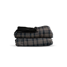 Sagaform Rut Fleece kariert - Schwarz bedrucken, Art.-Nr. LT52227-N0002