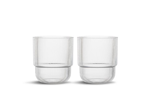 Billi Wasserglas 400 ml 2er Set - Transparent bedrucken, Art.-Nr. LT52249-N0004