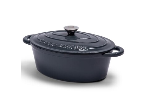Orrefors Jernverk Emaillierte Ovale Eisenpfanne 3.5L - Grau bedrucken, Art.-Nr. LT54010-N0061
