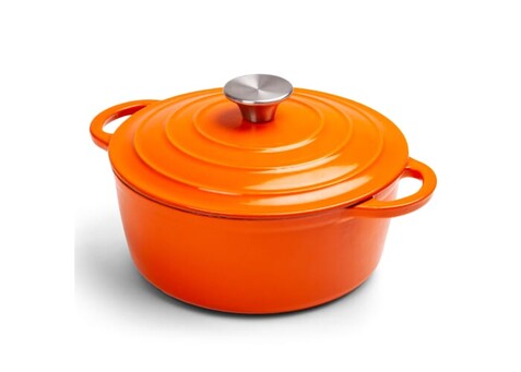 Orrefors Jernverk Große emaillierte Kasserolle 5L - Orange bedrucken, Art.-Nr. LT54011-N0026 Orrefors Jernverk Große emaillierte Kasserolle 5L - Orange bedrucken, Art.-Nr. LT54011-N0026