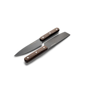 Orrefors Jernverk 2er-Set Messer, schwarz &amp;amp; Holz - Schwarz bedrucken, Art.-Nr. LT54034-N0002