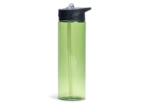 Lord Nelson Wasserflasche mit Strohhalm 700ml - Transparentes Grün bedrucken, Art.-Nr. LT54306-N0033