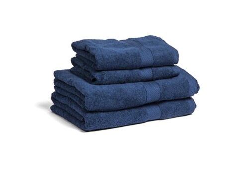 Lord Nelson Fairtrade Handtuch 70x130cm 3er Set - Dunkelblau bedrucken, Art.-Nr. LT54308-N0010